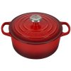 Dutch Ovens & Braisers * | Le Creuset 4.5 Qt. Round Signature Dutch Oven With Stainless Steel Knob | Cerise/Cherry Red