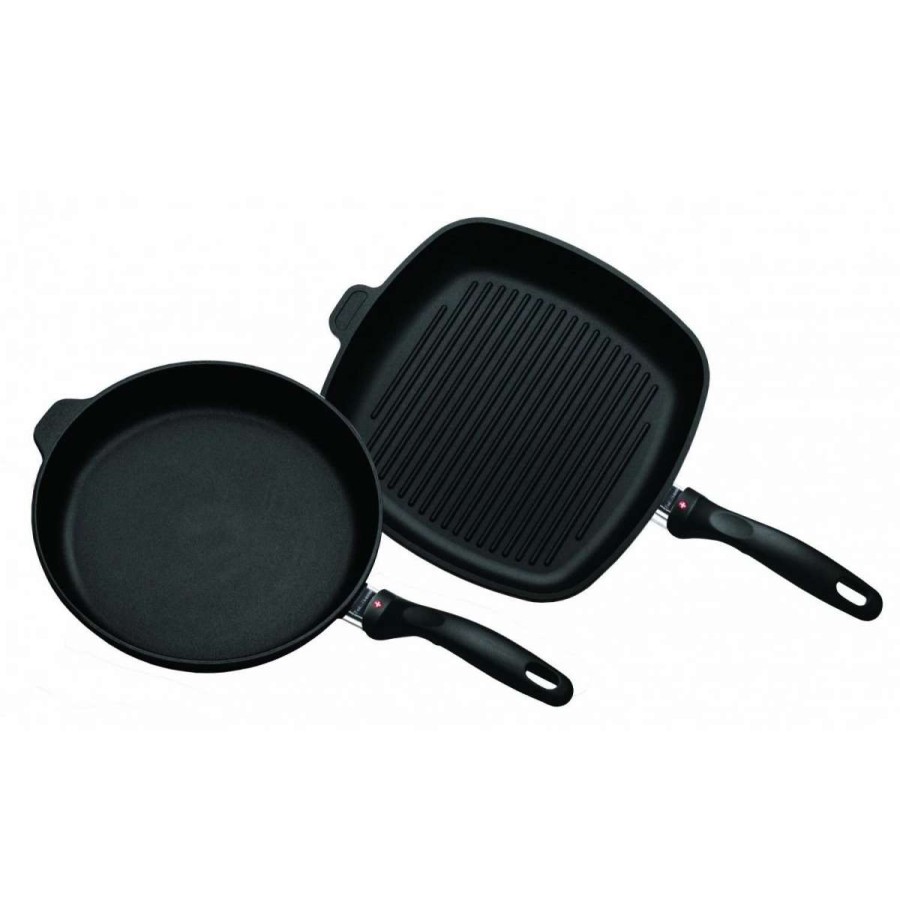 Grill Pans & Griddles * | Swiss Diamond | Xd 2-Piece Fry Pan & Grill Set (11 )