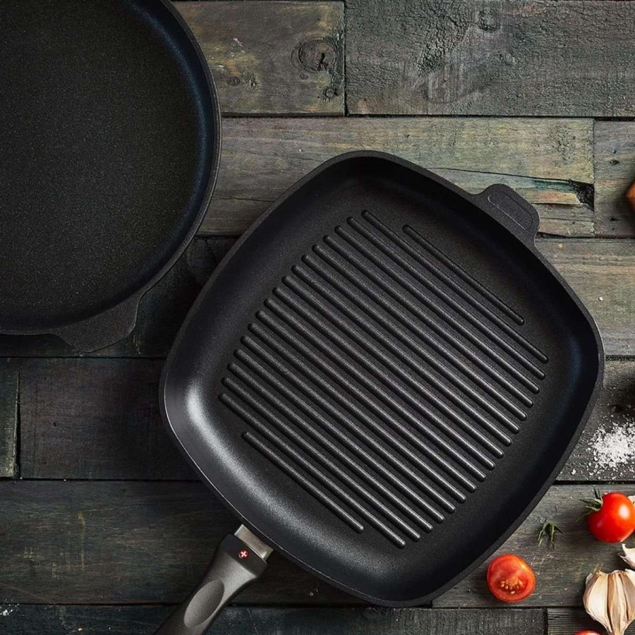 Grill Pans & Griddles * | Swiss Diamond | Xd 2-Piece Fry Pan & Grill Set (11 )