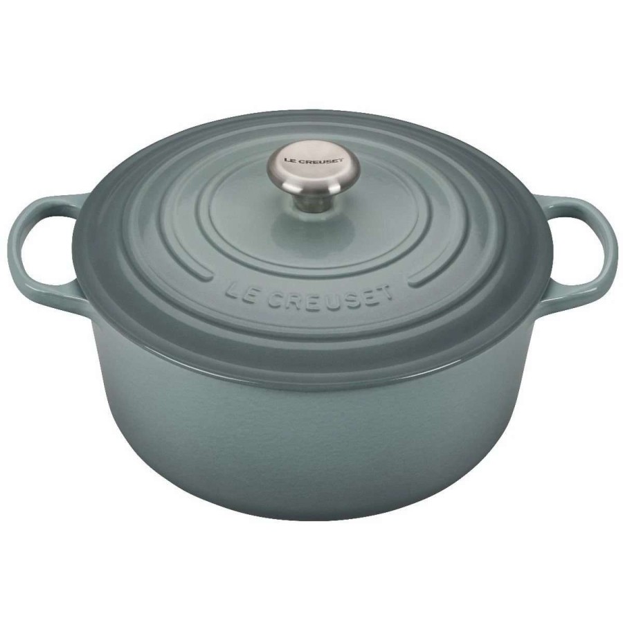 Dutch Ovens & Braisers * | Le Creuset 7.25 Qt. Round Signature Dutch Oven With Stainless Steel Knob | Sea Salt