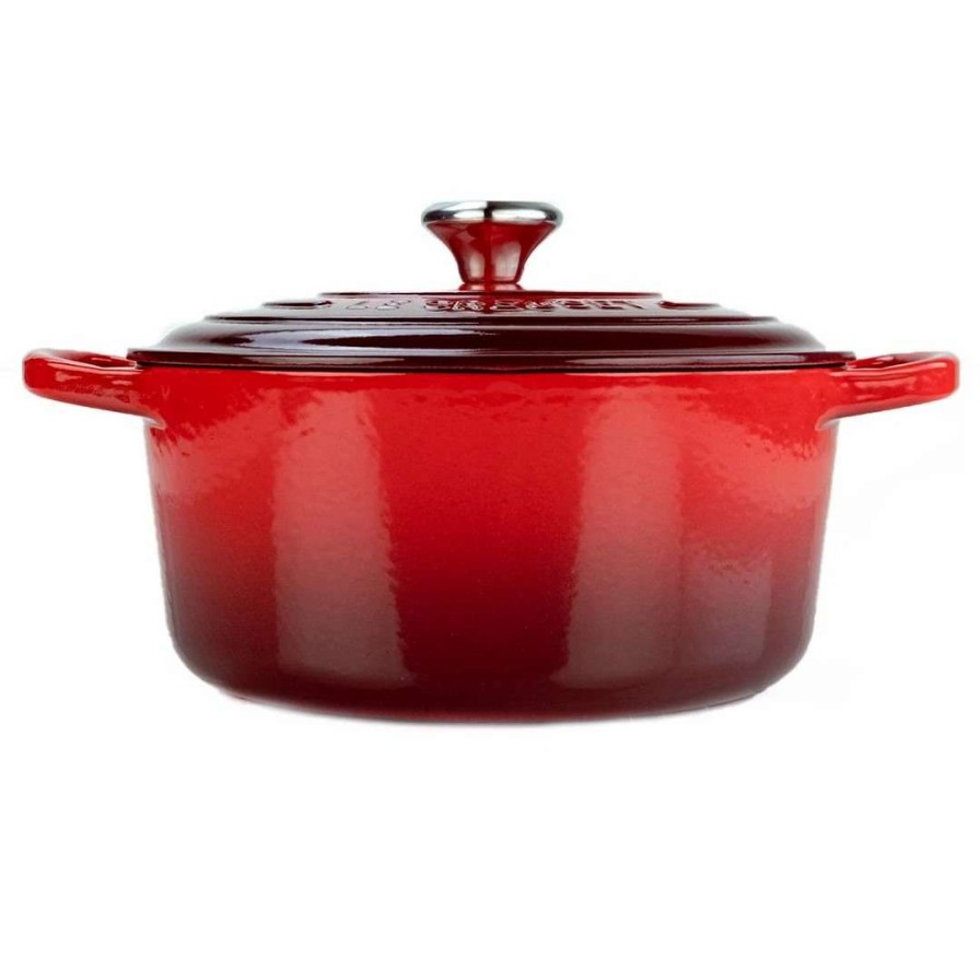 Dutch Ovens & Braisers * | Le Creuset 3.5 Qt. Round Signature Dutch Oven With Stainless Steel Heart Knob | Cerise/Cherry Red