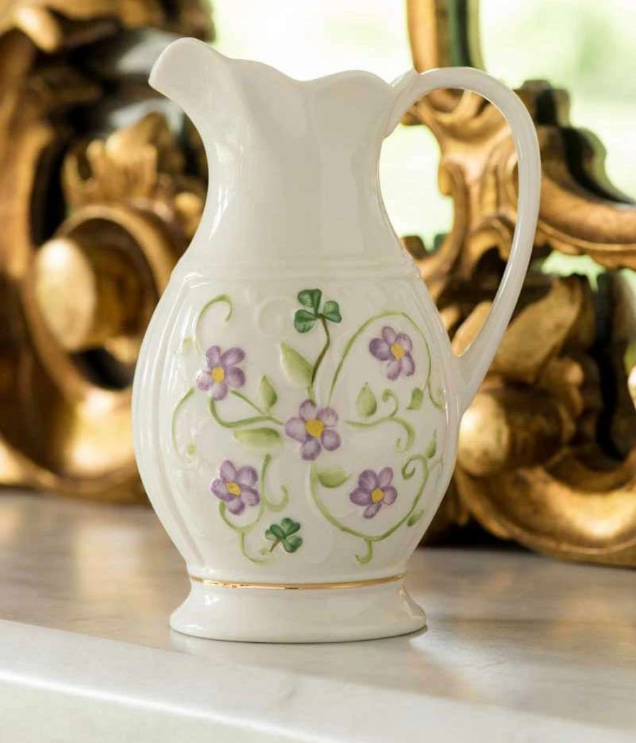 Barware * | Belleek Pottery Ltd Belleek China Irish Flax Pitcher