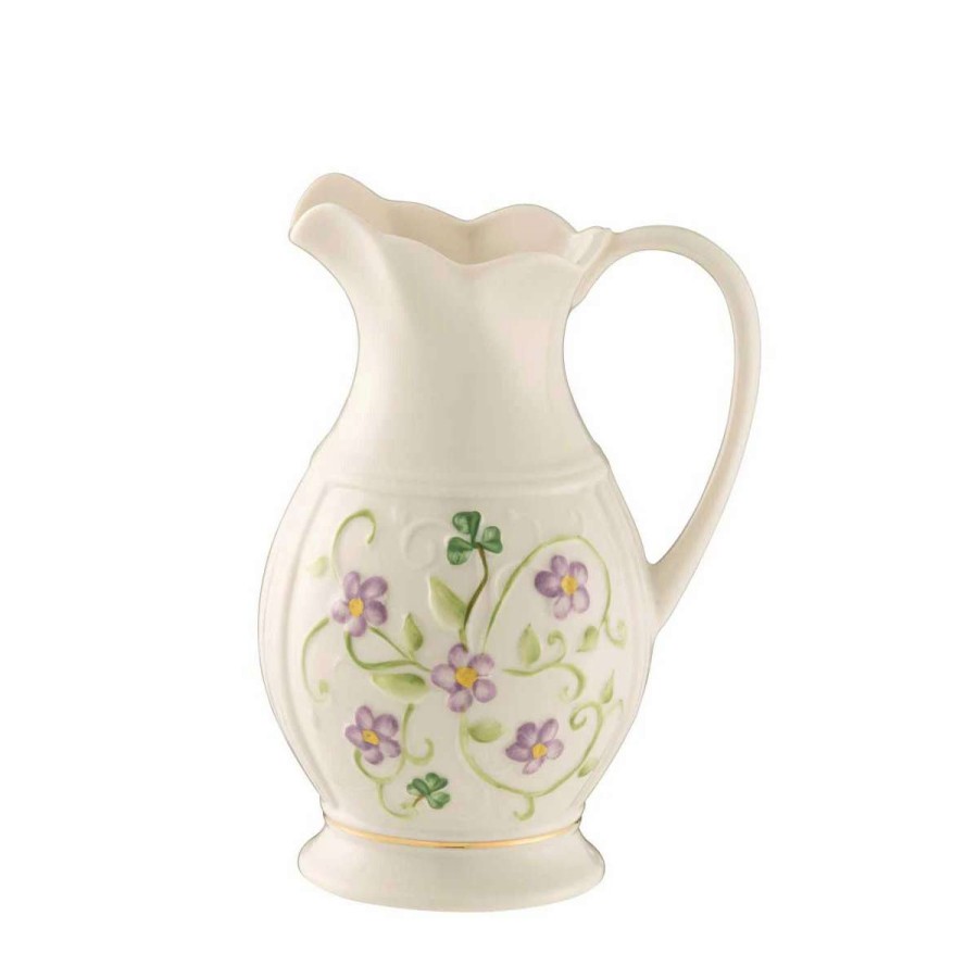 Barware * | Belleek Pottery Ltd Belleek China Irish Flax Pitcher