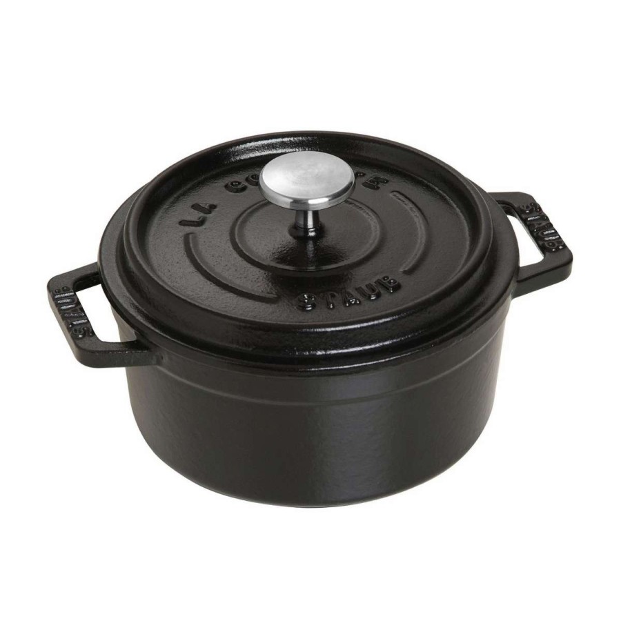 Dutch Ovens & Braisers * | Staub 0.5 Qt. Round Cocotte/Dutch Oven | Matte Black