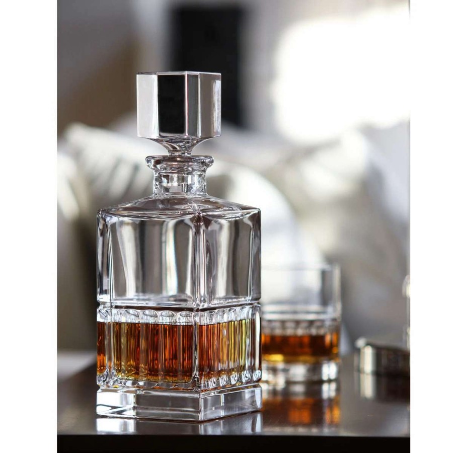 Barware * | Cashs Crystal Cashs Ireland, Dunloe Square Whiskey Decanter