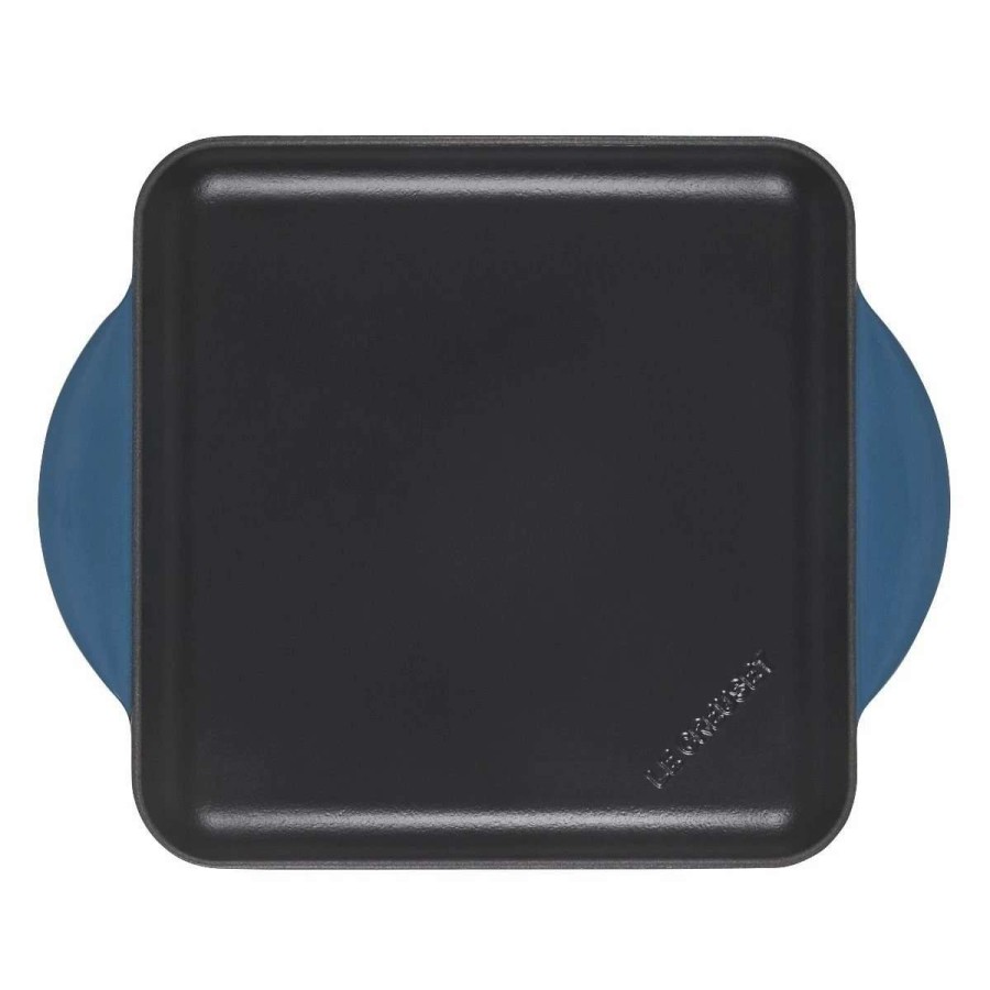 Grill Pans & Griddles * | Le Creuset 9.5 Square Signature Enameled Cast Iron Griddle Pan | Deep Teal