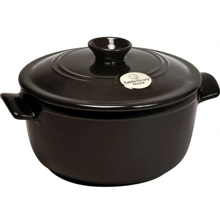 Dutch Ovens & Braisers * | Emile Henry 4.2 Qt. Round Dutch Oven | Charcoal