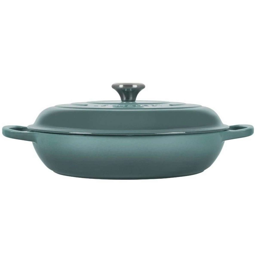 Dutch Ovens & Braisers * | Le Creuset 5 Qt. Signature Enameled Cast Iron Braiser With Stainless Steel Knob | Sea Salt