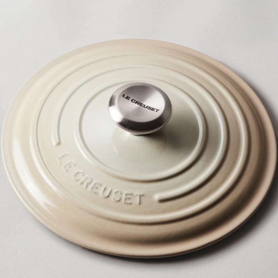 Dutch Ovens & Braisers * | Le Creuset 4.5 Qt. Round Signature Dutch Oven With Stainless Steel Knob | Meringue White