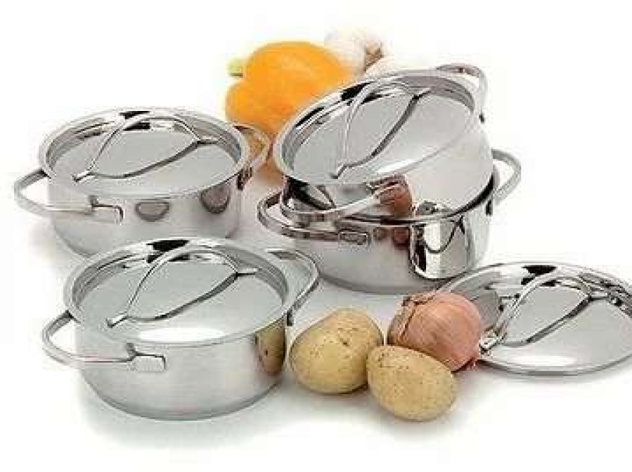 Dutch Ovens & Braisers * | Demeyere Resto Mini Dutch Oven Set With Lids 0.58 Qt Each 4 Pc Set