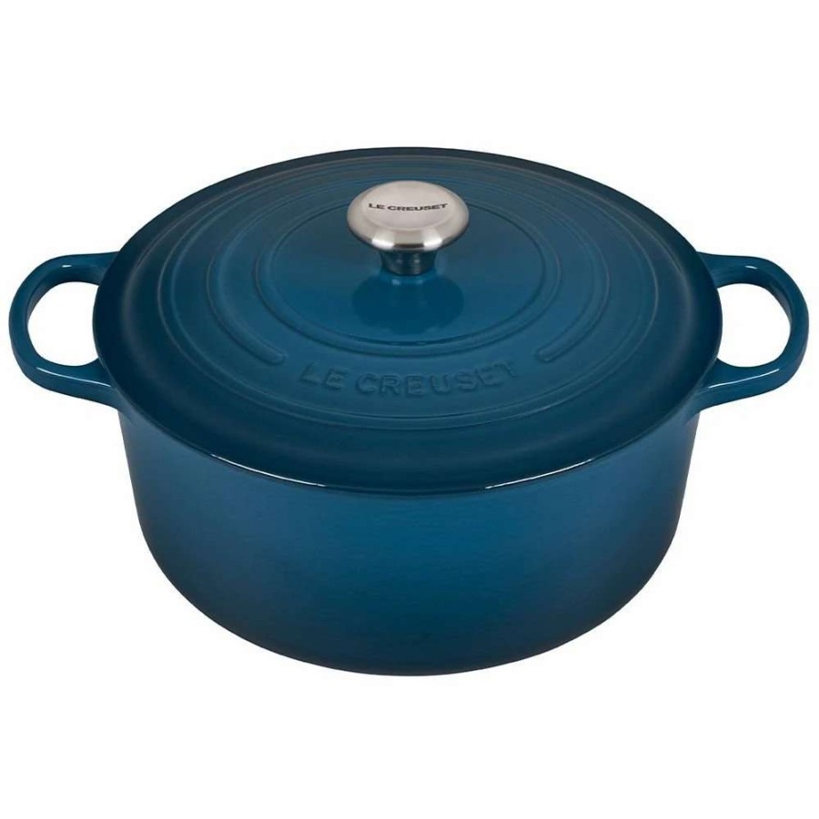 Dutch Ovens & Braisers * | Le Creuset 7.25 Qt. Round Signature Dutch Oven With Stainless Steel Knob | Deep Teal