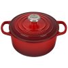 Dutch Ovens & Braisers * | Le Creuset 2 Qt. Round Signature Cast Iron Dutch Oven With Stainless Steel Knob | Cerise/Cherry Red