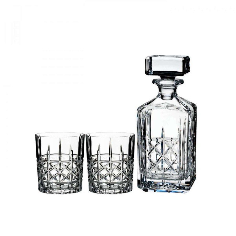 Barware * | Marquis By Waterford Crystal Brady Decanter, 2 Dof Tumbler Set