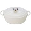 Dutch Ovens & Braisers * | Le Creuset 2.75 Qt. Oval Signature Dutch Oven With Stainless Steel Knob | White