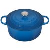 Dutch Ovens & Braisers * | Le Creuset 7.25 Qt. Round Signature Dutch Oven With Stainless Steel Knob | Marseille Blue