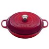 Dutch Ovens & Braisers * | Le Creuset 5 Qt. Signature Enameled Cast Iron Braiser With Stainless Steel Knob | Cerise/Cherry Red