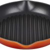 Grill Pans & Griddles * | Le Creuset 9.75 Deep Round Signature Grill Pan | Flame Orange