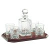 Barware * | Belleek Pottery Ltd Galway Longford Square Decanter And Dof On Tray Set