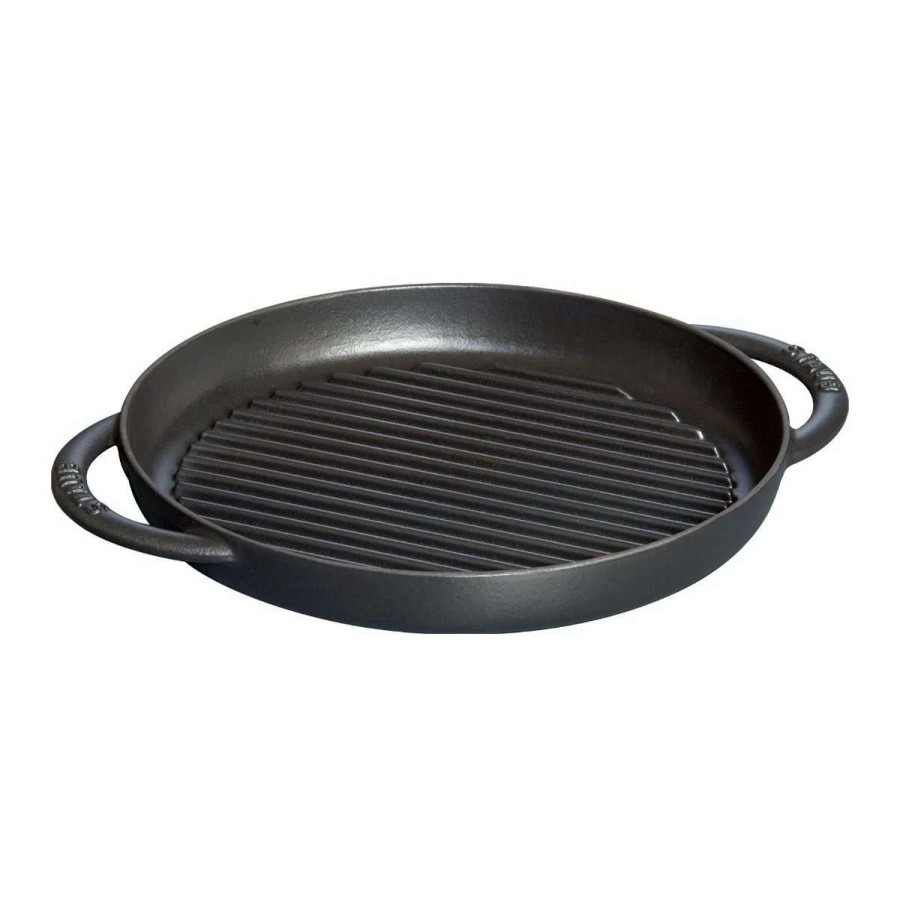 Grill Pans & Griddles * | Staub 10 Cast Iron Pure Grill Pan | Matte Black