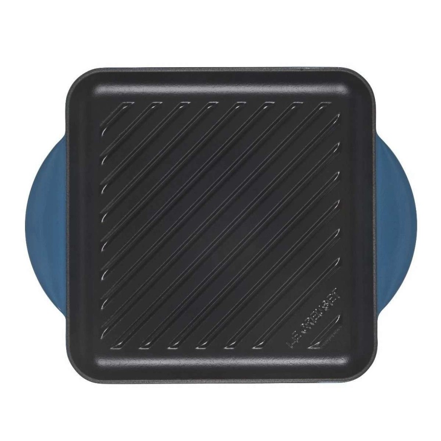 Grill Pans & Griddles * | Le Creuset 9.5 Square Signature Enameled Cast Iron Grill Pan | Deep Teal