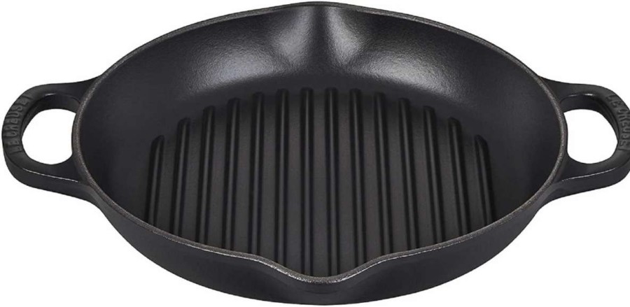 Grill Pans & Griddles * | Le Creuset 9.75 Deep Round Signature Grill Pan | Licorice