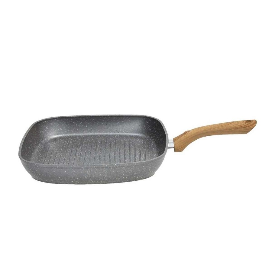 Grill Pans & Griddles * | Tognana 11 Square Grill Pan | Stone & Wood Style