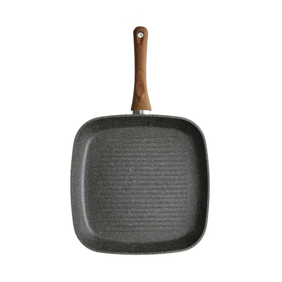 Grill Pans & Griddles * | Tognana 11 Square Grill Pan | Stone & Wood Style