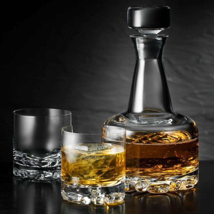 Barware * | Orrefors Kosta Boda Orrefors Crystal, Erik Crystal Decanter And 2 Crystal Dof Tumbler Barware Set