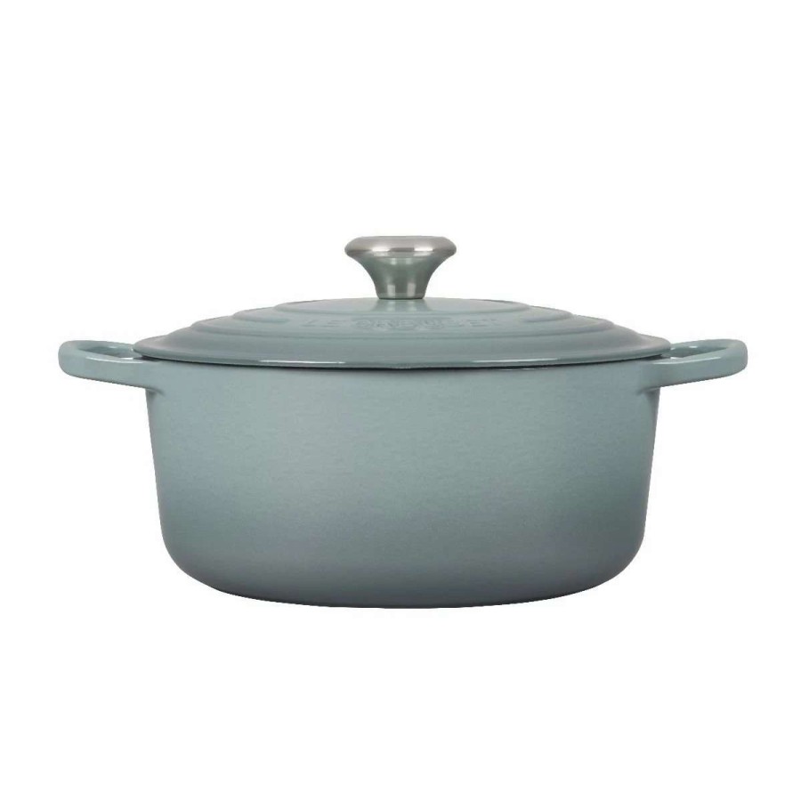 Dutch Ovens & Braisers * | Le Creuset 5.5 Qt. Round Signature Dutch Oven With Stainless Steel Knob | Sea Salt