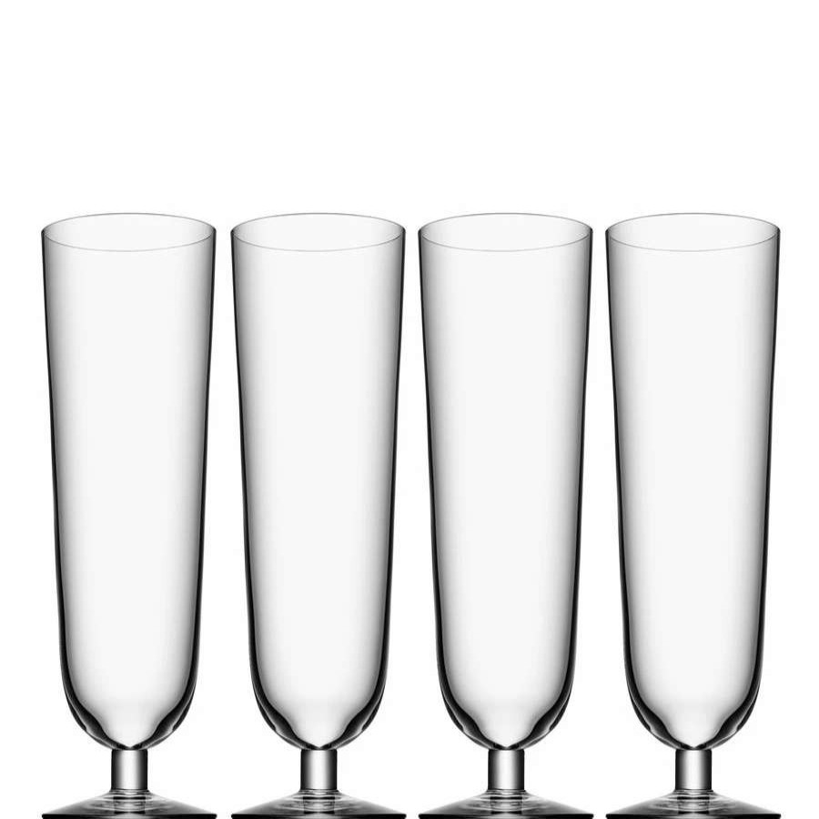 Barware * | Orrefors Kosta Boda Orrefors Crystal, Beer Pilsner Glasses, Set Of Four