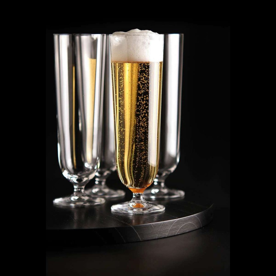 Barware * | Orrefors Kosta Boda Orrefors Crystal, Beer Pilsner Glasses, Set Of Four