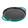 Grill Pans & Griddles * | Staub 10 Cast Iron Pure Grill Pan | Turquoise