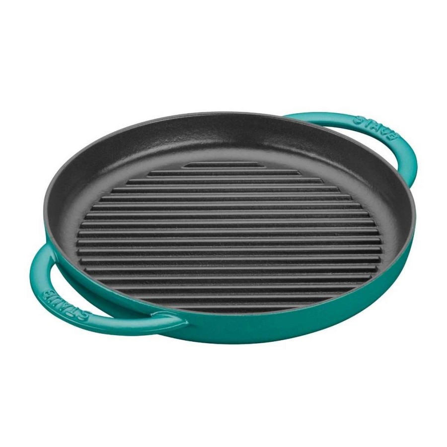 Grill Pans & Griddles * | Staub 10 Cast Iron Pure Grill Pan | Turquoise