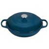 Dutch Ovens & Braisers * | Le Creuset 3.5 Qt. Signature Braiser With Stainless Steel Knob | Deep Teal