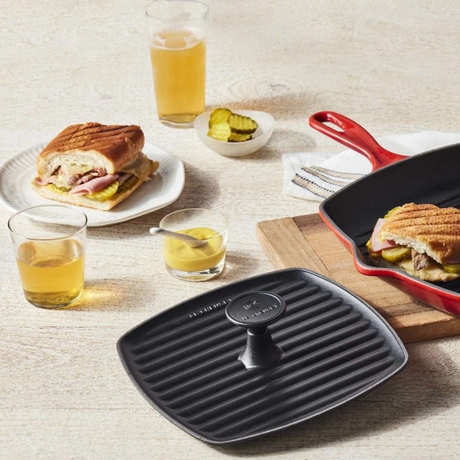 Grill Pans & Griddles * | Le Creuset 9 Panini Press | Satin Black