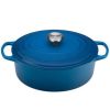 Dutch Ovens & Braisers * | Le Creuset 5 Qt. Oval Signature Dutch Oven With Stainless Steel Knob | Marseille Blue