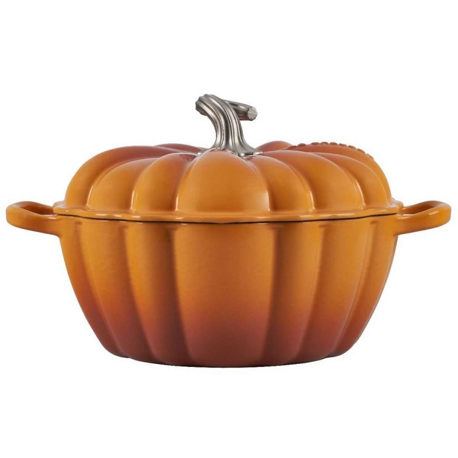 Dutch Ovens & Braisers * | Le Creuset 4 Qt. Pumpkin Cocotte | Persimmon