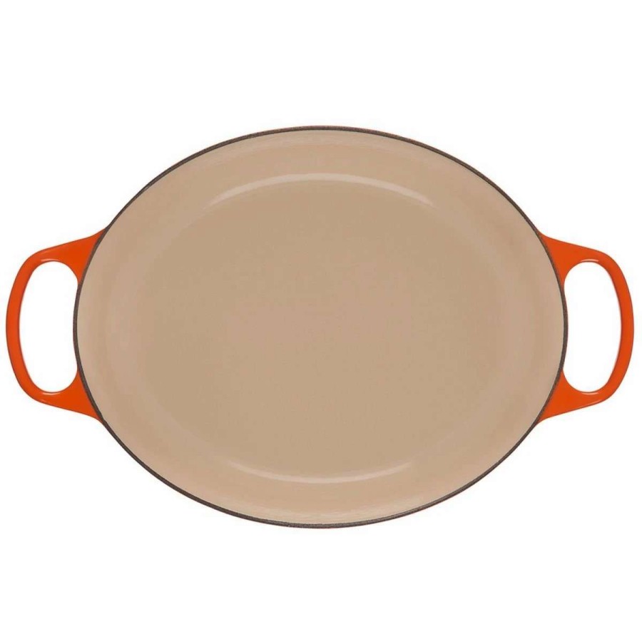 Dutch Ovens & Braisers * | Le Creuset 6.75 Qt. Oval Signature Dutch Oven With Stainless Steel Knob | Flame Orange