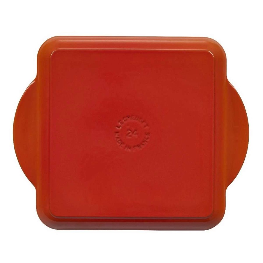 Grill Pans & Griddles * | Le Creuset 9.5 Square Signature Enameled Cast Iron Griddle Pan | Flame Orange