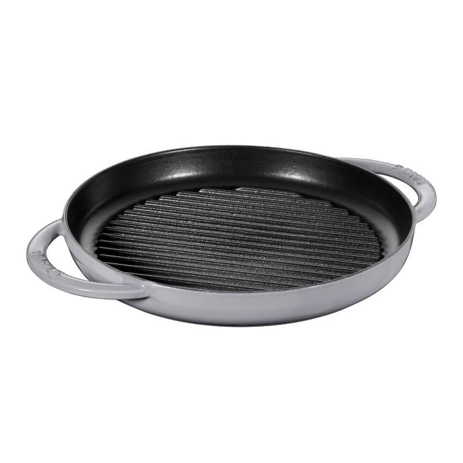 Grill Pans & Griddles * | Staub 10 Cast Iron Pure Grill Pan | Graphite Grey