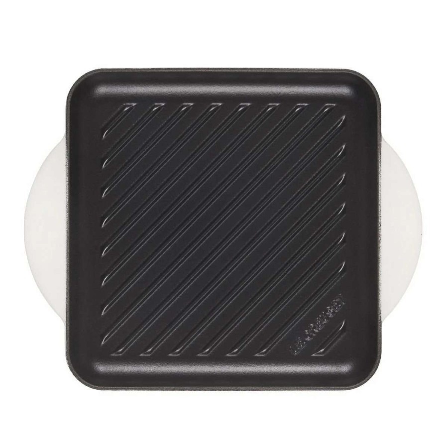 Grill Pans & Griddles * | Le Creuset 9.5 Square Signature Enameled Cast Iron Grill Pan | White