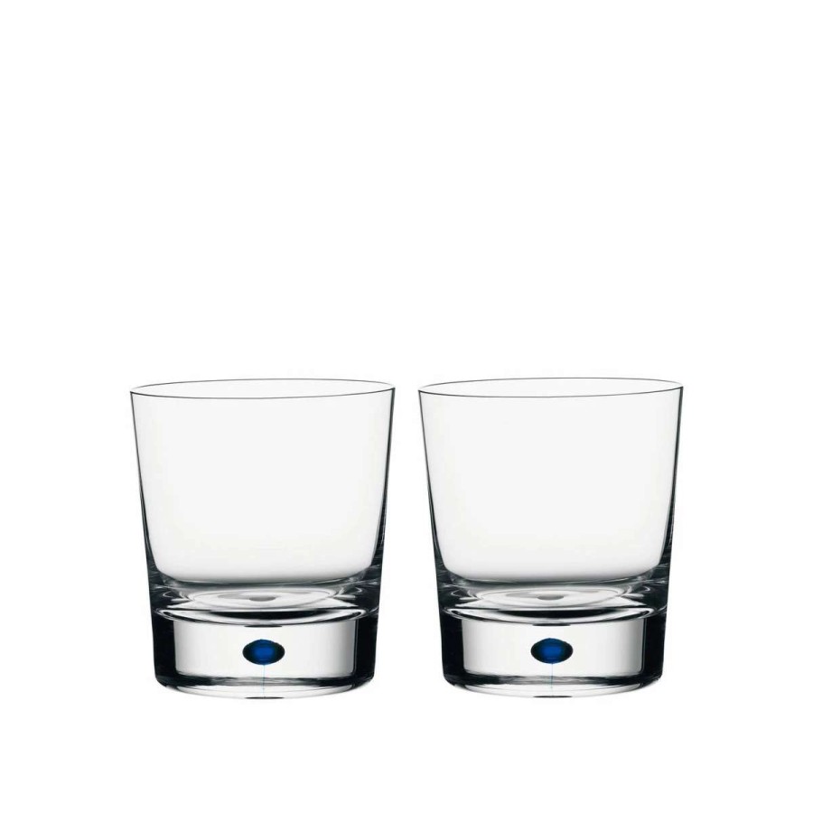 Barware * | Orrefors Kosta Boda Orrefors Crystal, Intermezzo Blue Crystal Dof Tumbler, Pair