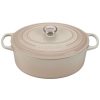 Dutch Ovens & Braisers * | Le Creuset 6.75 Qt. Oval Signature Dutch Oven With Stainless Steel Knob | Meringue White