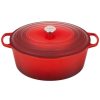 Dutch Ovens & Braisers * | Le Creuset 15.5 Qt. Oval Signature Dutch Oven With Stainless Steel Knob | Cerise/Cherry Red