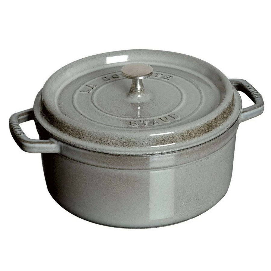 Dutch Ovens & Braisers * | Staub 5.5 Qt. Round Cocotte/Dutch Oven | Graphite Grey