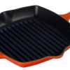 Grill Pans & Griddles * | Le Creuset 10.25 Square Signature Cast Iron Grill Skillet | Flame Orange