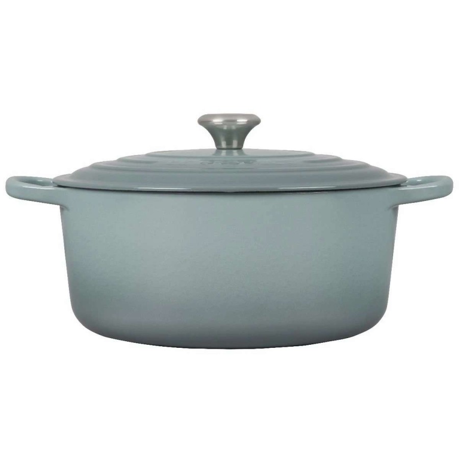 Dutch Ovens & Braisers * | Le Creuset 9 Qt. Round Signature Dutch Oven With Stainless Steel Knob | Sea Salt