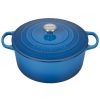 Dutch Ovens & Braisers * | Le Creuset 9 Qt. Round Signature Dutch Oven With Stainless Steel Knob | Marseille Blue