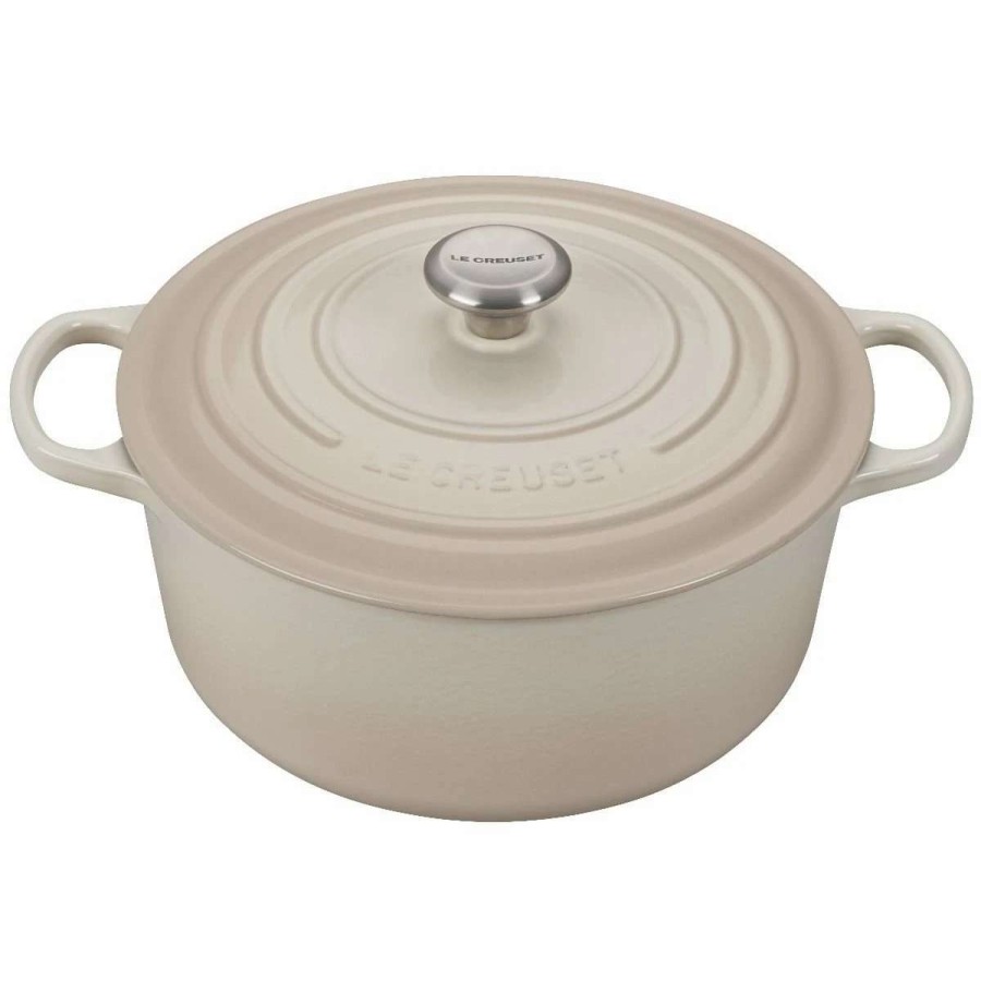 Dutch Ovens & Braisers * | Le Creuset 7.25 Qt. Round Signature Dutch Oven With Stainless Steel Knob | Meringue White