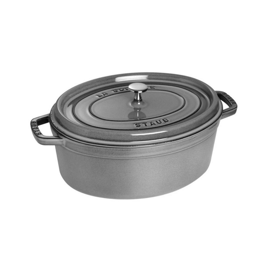 Dutch Ovens & Braisers * | Staub 7 Qt. Oval Cocotte/Dutch Oven | Graphite Grey